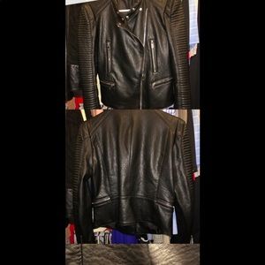 Zara black leather jacket. Size medium
